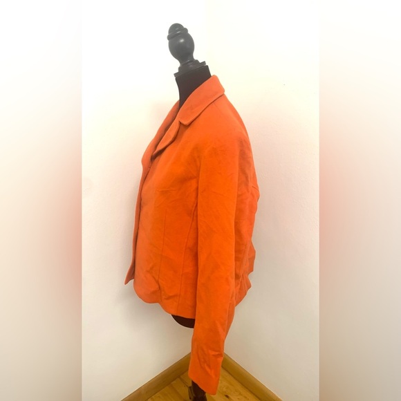 Louben Brand Cashmere Blend Women's Orange Blazer  Plus Size 16 NWT - Picture 2 of 12